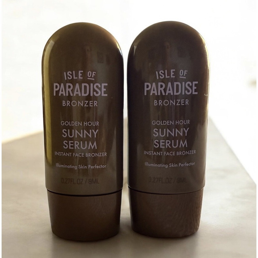 Isle of Paradise Sunny Serum Bronzer Unisex 2x 8ml Golden Hour New Glow Duo. New
